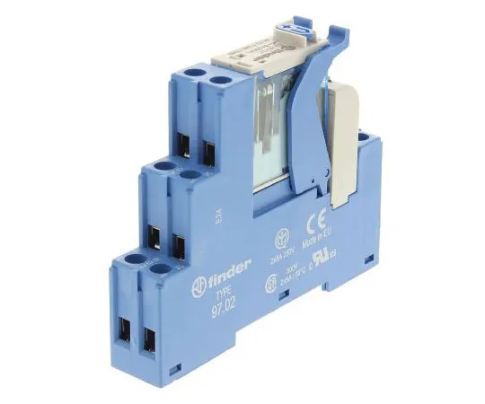 63-7660-09 Finder 48V dc DIN Rail Interface Relay Module, DPDT 4C.02.9.048.0050SPA
