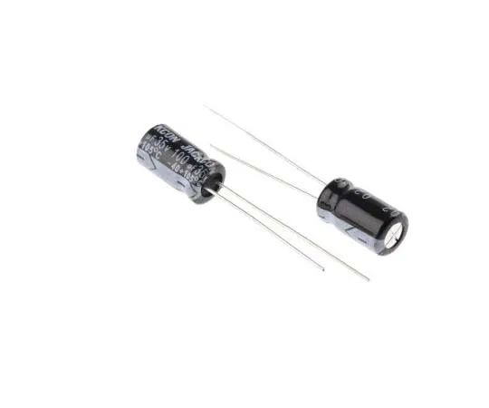 63-7737-06 RS PRO 100μF 35V dc Aluminium Electrolytic Capacitor, Through Hole 6.3 (Dia.) x 11mm +105°C 6.3mm 2.5mm 11mm 711-1258