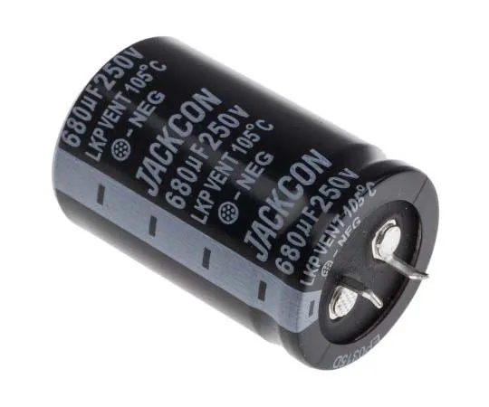 63-7722-62 RS PRO 680μF 250V dc Aluminium Electrolytic Capacitor, Through Hole 30 (Dia.) x 45mm +105°C 30mm 10mm 45mm 706-3373