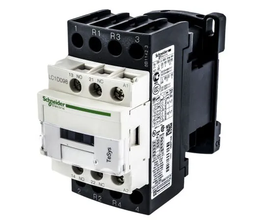 63-7554-72 Schneider Electric 4 Pole Contactor, 20 A, 230 V ac Coil, TeSys D, 2NO/2NC LC1D098P7