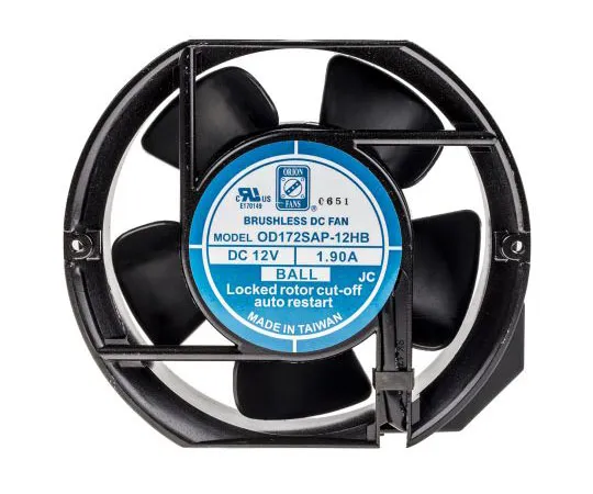 63-7646-51 RS PRO Axial Fan, 172 x 51mm, 230cfm, 5W, 12 V dc 624-6577