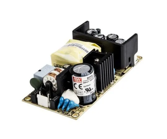 63-7649-99　Mean Well 50W 1 Output Embedded Switch Mode Power Supply SMPS, 10A, 5V dc Medical Approved Open Frame　RPS-60-5