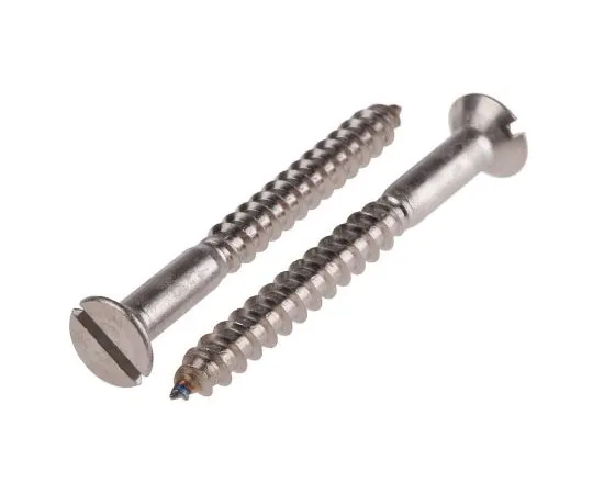 63-7575-82 Slot Countersunk Stainless Steel Wood Screw, A2 304, 5mm Thread, 50mm Length 483-2946