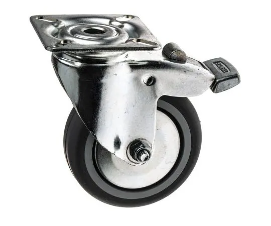 63-7558-90 Tente Braked Swivel Swivel Castor, 75kg Load Capacity, 75mm Wheel Diameter 2477PJO075P40PFP