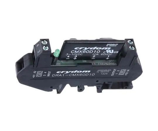 63-7713-15 Sensata / Crydom 8 A Solid State Relay, DC, DIN Rail, 60 V dc Maximum Load DRA1-CMX60D10