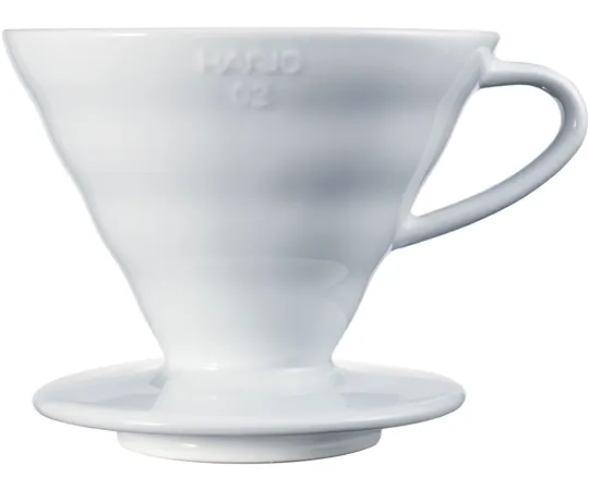 67-3056-38 V60 Transparent Dripper -02 Ceramic W VDCR-02-W