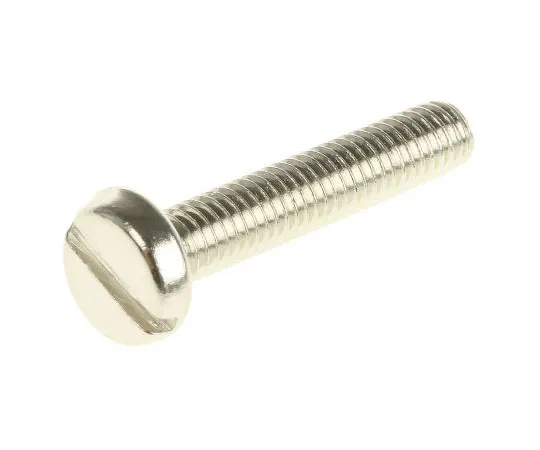 63-7574-12 RS Pro, M3 Pan Head, 16mm Brass Slot Nickel Plated0.5 482-8537
