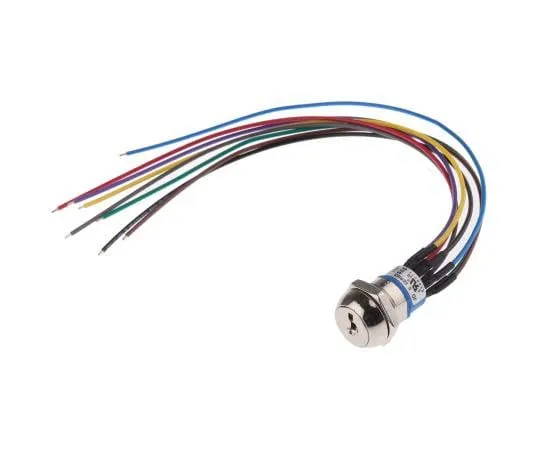 63-7699-88 Key Switch, Double Pole Single Throw (DPST), 4 A @ 28 V dc 3-Way, -30 → +85°C JD9H126W