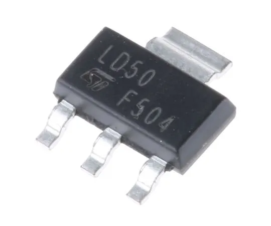 63-7693-05 STMicroelectronics LD1117S50CTR, LDO Regulator, 1.3A, 5 V, ±1% 3+Tab-Pin, SOT-223 LD1117S50CTR