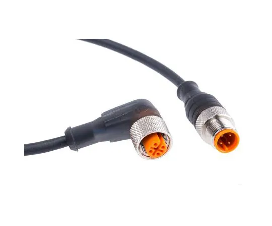 63-7557-63 Belden Right Angle M12 to Straight M12 Cable assembly, 4 Core 5m Cable RST 4-RKWT 4-225/5M