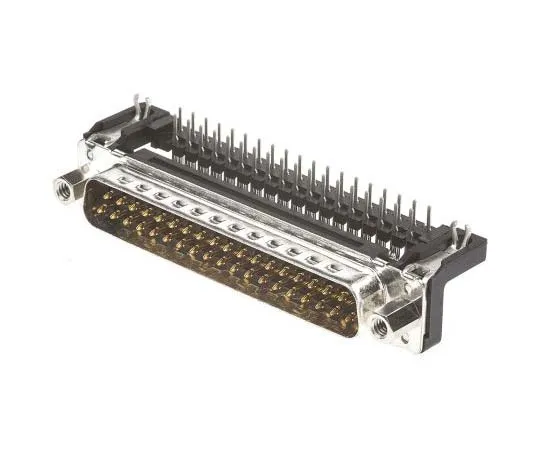 63-7701-18 Harting 37 Way Right Angle Through Hole PCB D-sub Connector Plug, 2.76mm Pitch, with 4-40 UNC Female Screwlocks, 9654626813