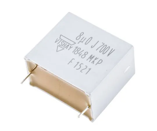 63-7689-43 Vishay 8μF Polypropylene Capacitor PP 700V dc ±5% Tolerance Through Hole MKP1848 Series MKP1848580704K2