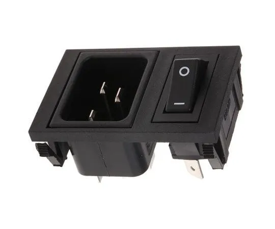 63-7567-76 Bulgin C20 Snap-In IEC Plug Male, 16A, 250 V ac BZV49/Z0000/98