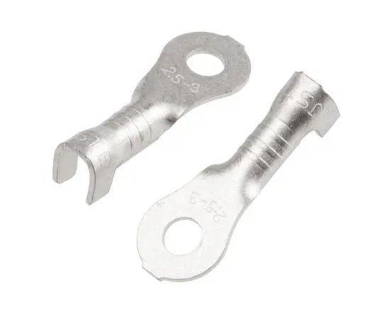 63-7696-41 JST LRB Series Uninsulated Crimp Ring Terminal, M3 Stud Size, 1mm² to 2.5mm² Wire Size LRB-2.5T-M3