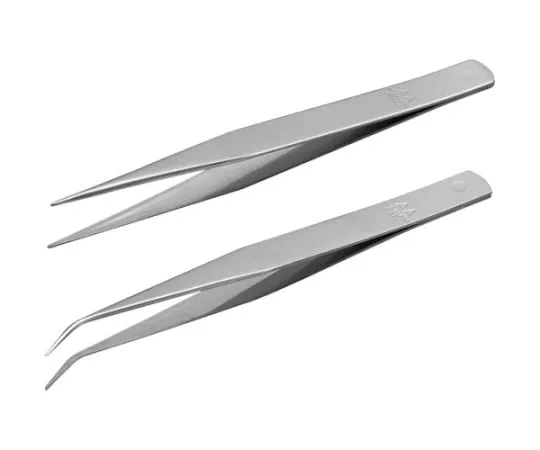 67-2300-68 Tweezers AA125mm 2 Pieces Set (Straight/Curved Tip) ATW-S3