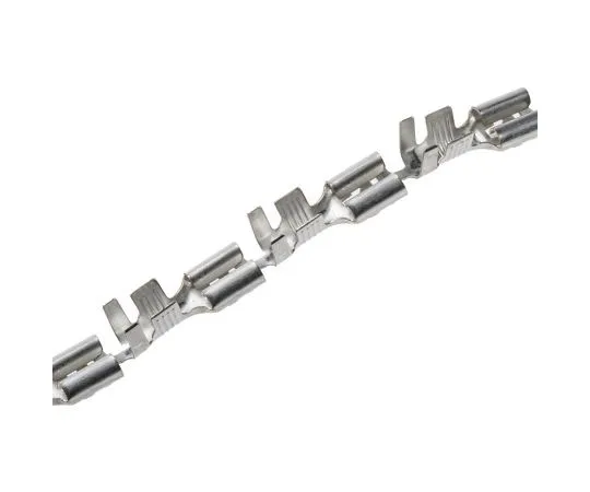 63-7667-14 TE Connectivity FASTIN-FASTON .250 Series Crimp Receptacle, 6.35 x 0.81mm, 4mm² to 6mm², 11AWG to 9AWG, Tin Plated 180351-2
