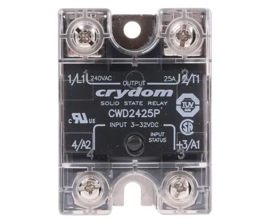 63-7583-54 Sensata / Crydom 25 A rms Solid State Relay, Zero Cross, Panel Mount, SCR, 280 V rms Maximum Load CWD2425P