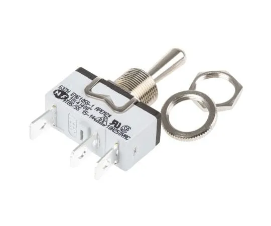 63-7615-50 APEM Single Pole Single Throw (SPST) Toggle Switch, (On)-Off-(On), Panel Mount 637H/2