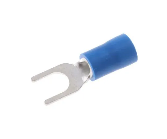 63-7696-13 JST Crimp Spade Connector, 1mm² to 2.6mm², 16AWG to 14AWG, 4mm Stud Size Vinyl, Blue FVWS2-YS4A