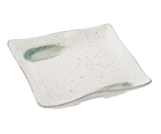 63-7196-22 Japanese tableware collection Fude Oribe square Japanese plate 24 cm 8181100