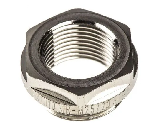 63-7655-22 Lapp M25 → M20 Cable Gland Adapter, Nickel Plated Brass, IP68 52104572