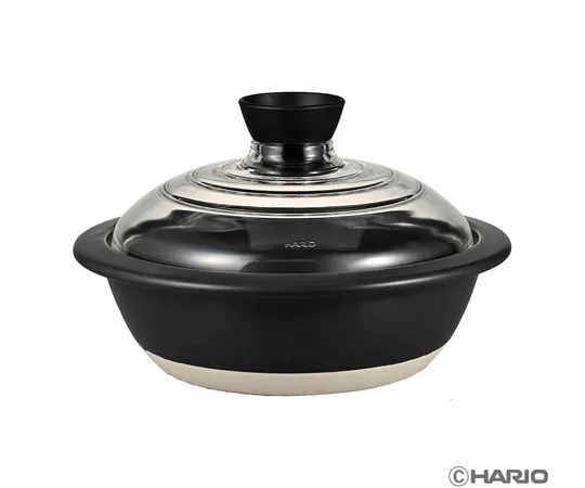 68-5182-36　Clay pot with glass lid No. 8　GDN-225-B-W