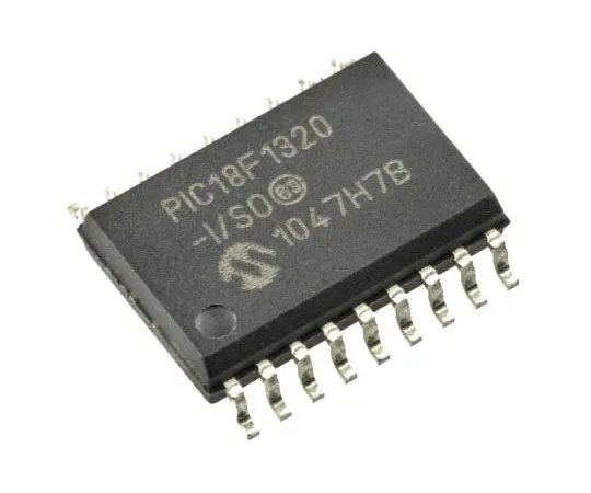 63-7563-59 Microchip PIC18F1320-I/SO, 8bit PIC Microcontroller, 40MHz, 8 kB, 256 B Flash, 18-Pin SOIC PIC18F1320-I/SO