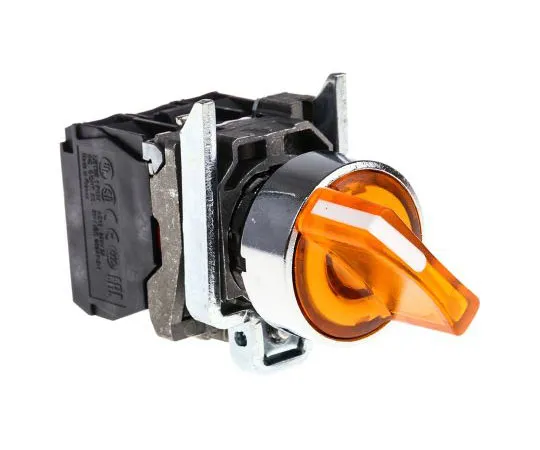 63-7632-71 Schneider Electric 2 Position 90° Rotary Switch, 600 V ac/dc, 6 A ac, 550 mA dc, Handle, Stay Put Actuator XB4BK125B5