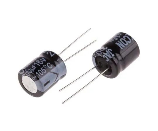 63-7736-60 RS PRO 2200μF 16V dc Aluminium Electrolytic Capacitor, Through Hole 13 (Dia.) x 16mm +105°C 13mm 5mm 16mm 170-1181