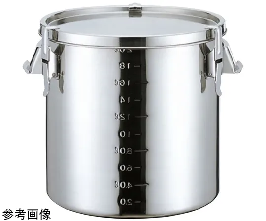 67-2401-70 18-8 Airtight Container with Straight Scale 11 L Number of Clips 3 Pieces BH-424