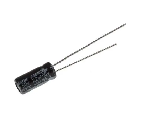 63-7737-42 RS PRO 22μF 50V dc Aluminium Electrolytic Capacitor, Through Hole 5 (Dia.) x 11mm +105°C 5mm 2mm 11mm 711-1438
