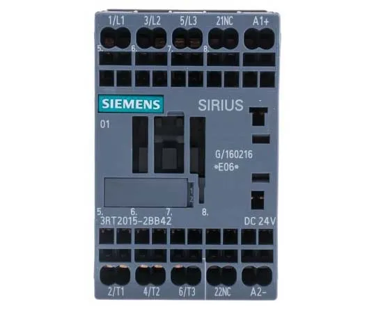 63-7721-28 Siemens 3 Pole Contactor, 7 A, 24 V dc Coil, SIRIUS Innovation, 3NO, 3 kW 3RT2015-2BB42