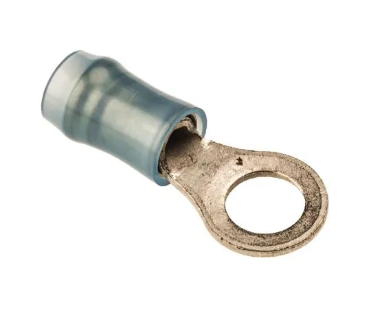 63-7557-16 TE Connectivity PIDG Series Insulated Crimp Ring Terminal, M5 Stud Size, 1mm² to 2.6mm² Wire Size, Blue 130094