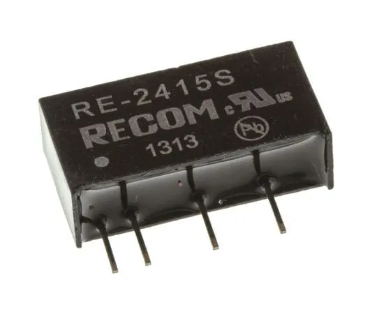 63-7568-08 Recom RE 1W Isolated DC-DC Converter Through Hole, Voltage in 21.6 → 26.4 V dc, Voltage out 15V dc RE-2415S