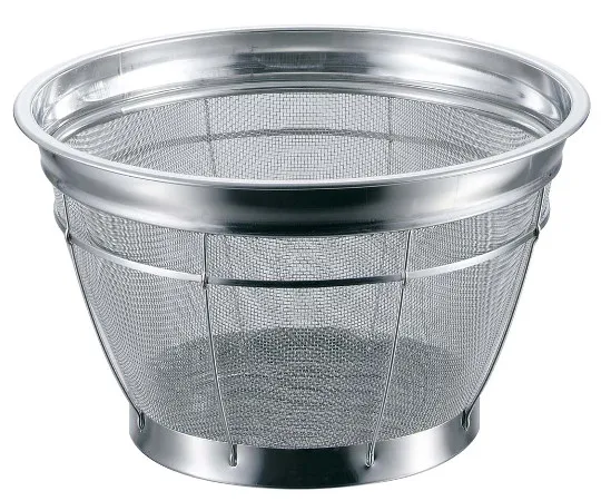 63-7120-58 BK18-8 Deep Strainer with Color Bar (for Vegetables) Rough 30 cm 6.5 Mesh 4 Box Red 8772250