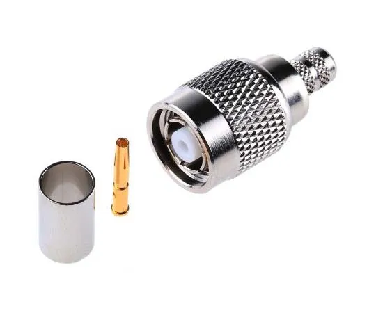 63-7712-09 Amphenol Straight 50Ω Cable Mount TNC Connector, Crimp Termination, Reverse Polarity, B7808A, LMR240 RT1121A1-NT3G-7B-50
