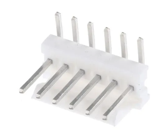63-7616-89 TE Connectivity MTA-100, 6 Way, 1 Row, Right Angle PCB Header 640457-6