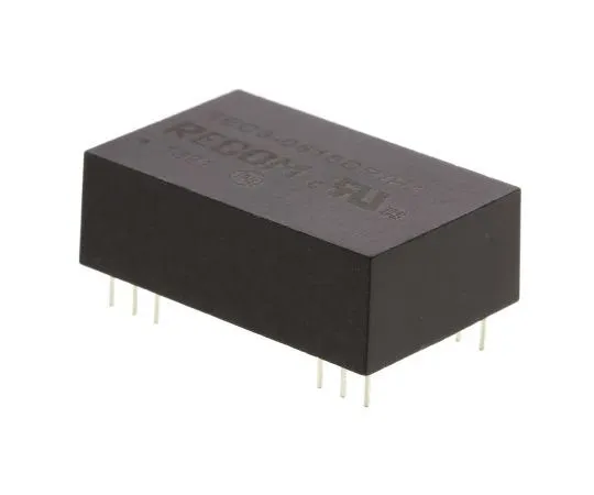 63-7671-98 Recom REC3 3W Isolated DC-DC Converter Through Hole, Voltage in 4.25 → 5.75 V dc, Voltage out ±15V dc REC3-0515DR/H1