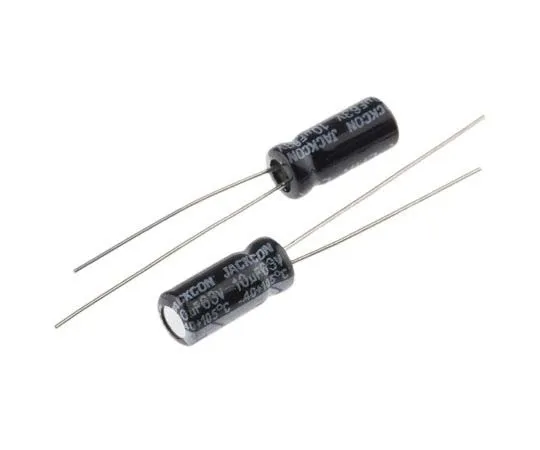 63-7737-69 RS PRO 10μF 63V dc Aluminium Electrolytic Capacitor, Through Hole 5 (Dia.) x 11mm +105°C 5mm 2mm 11mm 170-1268