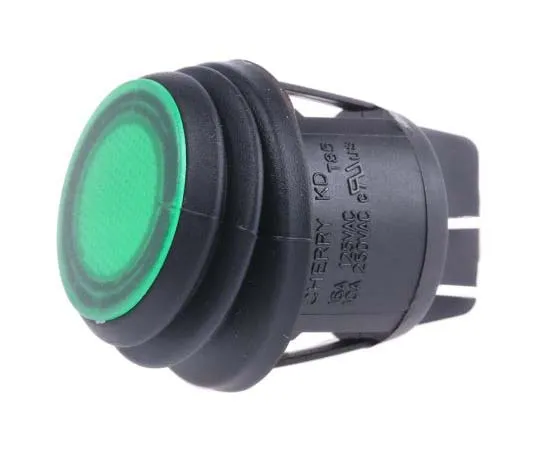 63-7723-52 ZF Illuminated Double Pole Single Throw (DPST), Latching Rocker Switch Panel Mount KDH3AEA2GBB