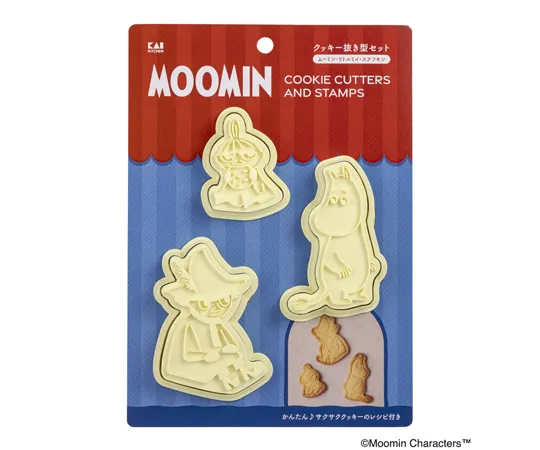 69-6397-04　Shell-Seed Cookie Mold Set (Moomin, Little Me, and Snafkin)　000DN0600