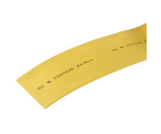 63-7710-07 RS Yellow No Heat Shrink Tubing 19mm Sleeve Dia. x 5m Length 2:1 Ratio 700-4721