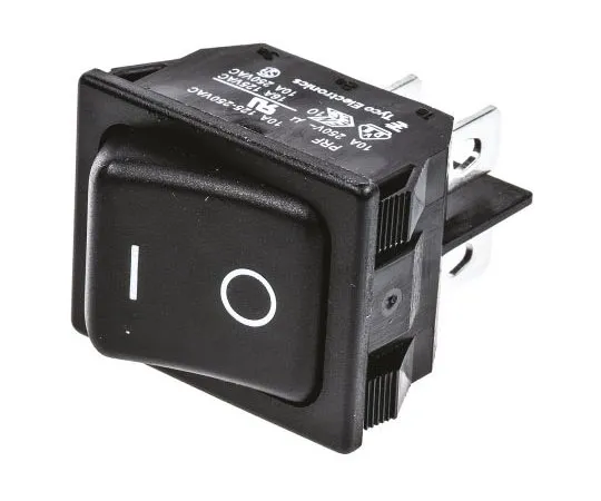 63-7588-24 TE Connectivity Double Pole Single Throw (DPST), Latching Rocker Switch Panel Mount 1634201-3