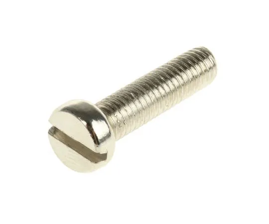 63-7575-10 RS Pro, M5 Cheese Head, 20mm Brass Slot Nickel Plated0.8 482-9956