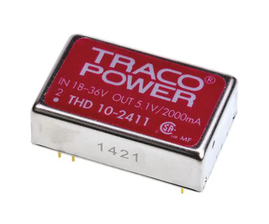 63-7599-92 TRACOPOWER THD 10 10W Isolated DC-DC Converter Through Hole, Voltage in 18 → 36 V dc, Voltage out 5V dc THD 10-2411