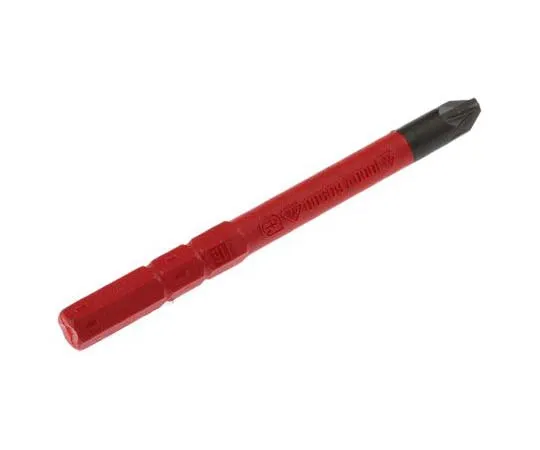 63-7724-24 Wiha Tools Pozidriv Slotted Driver Bit, SL/PZ2 x 75 mm 34590