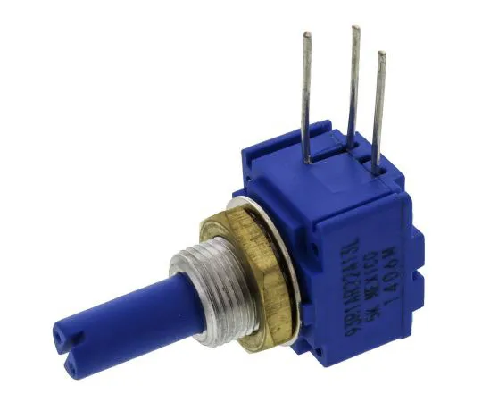 63-7609-85 Bourns 1 Gang Rotary Cermet Potentiometer with a 6 mm Dia. Shaft, 5kΩ, ±10%, 2W, Linear 93R1A-R22-A13L 93R1A-R22-A13L