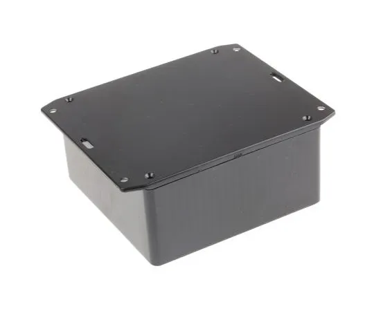 63-7585-91 Hammond 1591, ABS Enclosure, IP54, Flanged, 120 x 120 x 55mm 1591UFLBK