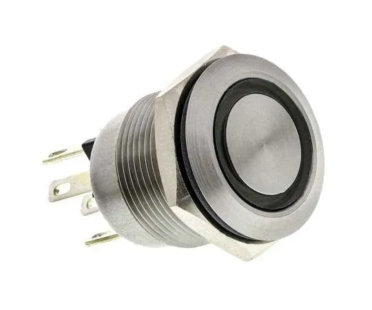 63-7730-30　Bulgin Single Pole Single Throw (SPST) Momentary Red/Green LED Push Button Switch, IP66, 19.2 (Dia.)mm, Panel Mount,　MPI002/28/D1