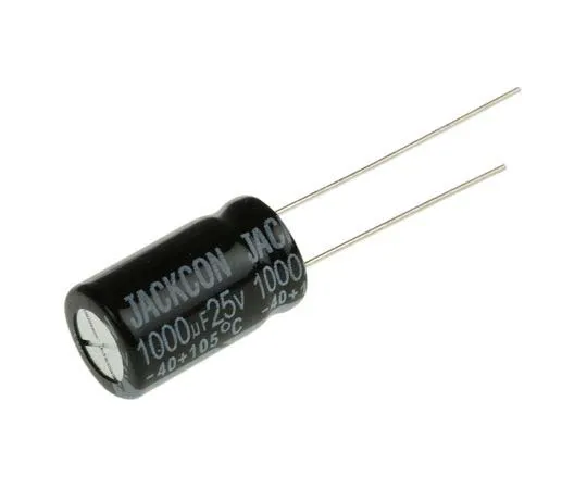 63-7736-88　RS PRO 1000μF 25V dc Aluminium Electrolytic Capacitor, Through Hole 10 (Dia.) x 17mm +105°C 10mm 5mm 17mm　711-1157